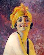 Young Woman with a Turban Oscar Pereira da Silva